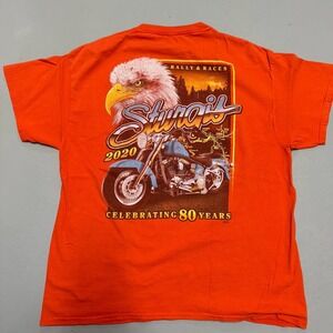Vintage 2020 Sturgis Rally & Races T-Shirt Eagle Motorcycle Graphic Bike Tee XL